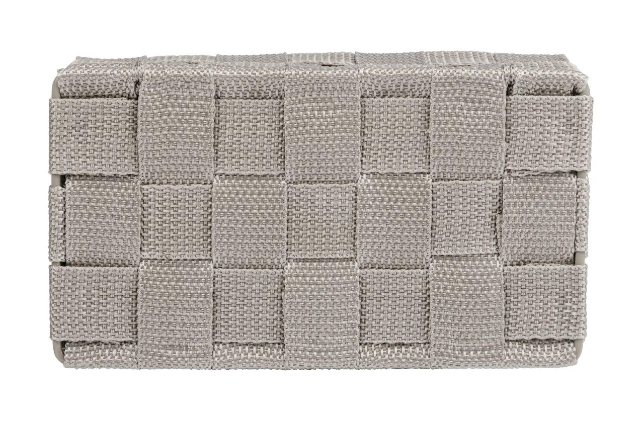 Rechteckiger Badorganizer in geflochtener Optik, Vorderansicht