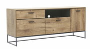 Holzoptik Sideboard MANHATTAN mit Metallgestell, seitliche Perspektive