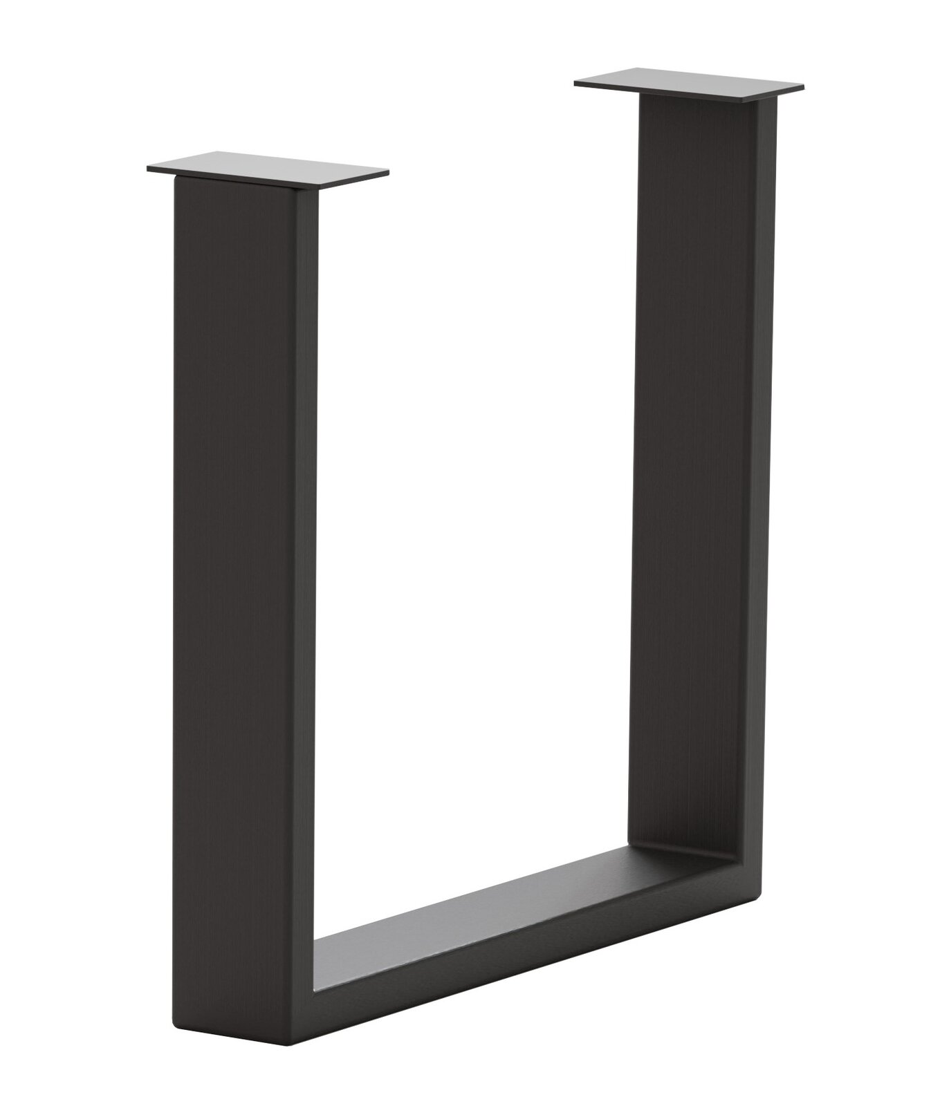 Waldwelt Tischgestell CHALET-PALAZZO Schwarzes Tischgestell in U-Form aus Metall, seitliche Perspektive