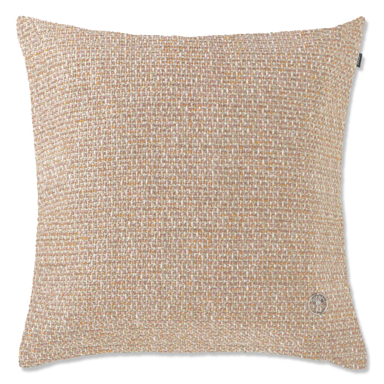 Zierkissenhülle in beige mit strukturierter Oberfläche, frontal abgebildet