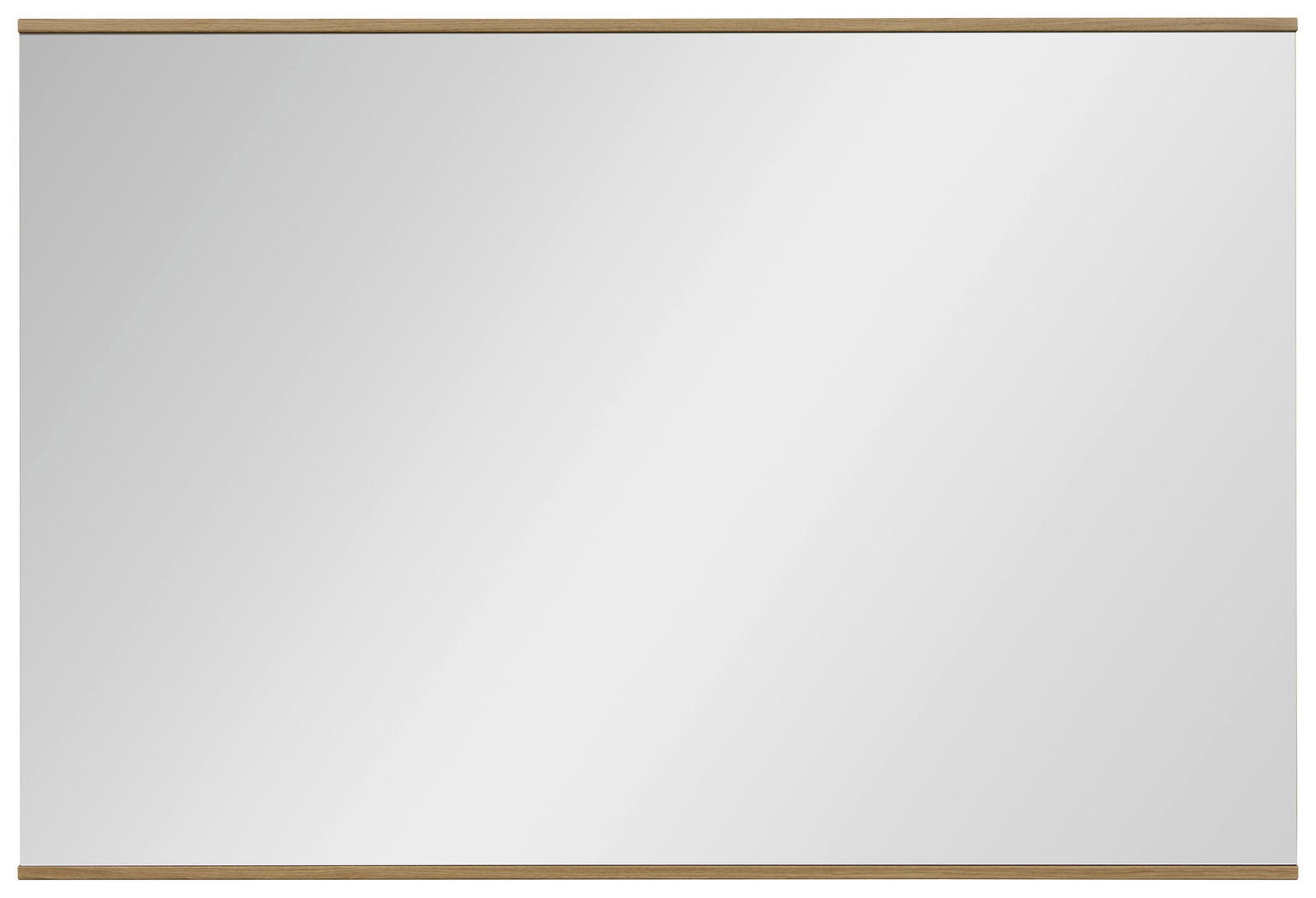 Rechteckiger Spiegel mit Holzrahmen, Frontalansicht