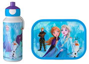Trinkflasche und Brotdose im Frozen 2 Design mit Elsa, Anna, Olaf und Kristoff, Vorderansicht