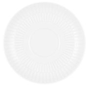 Weiße Kombi-Untertasse klein, 12 cm, mit geriffeltem Rand, Draufsicht