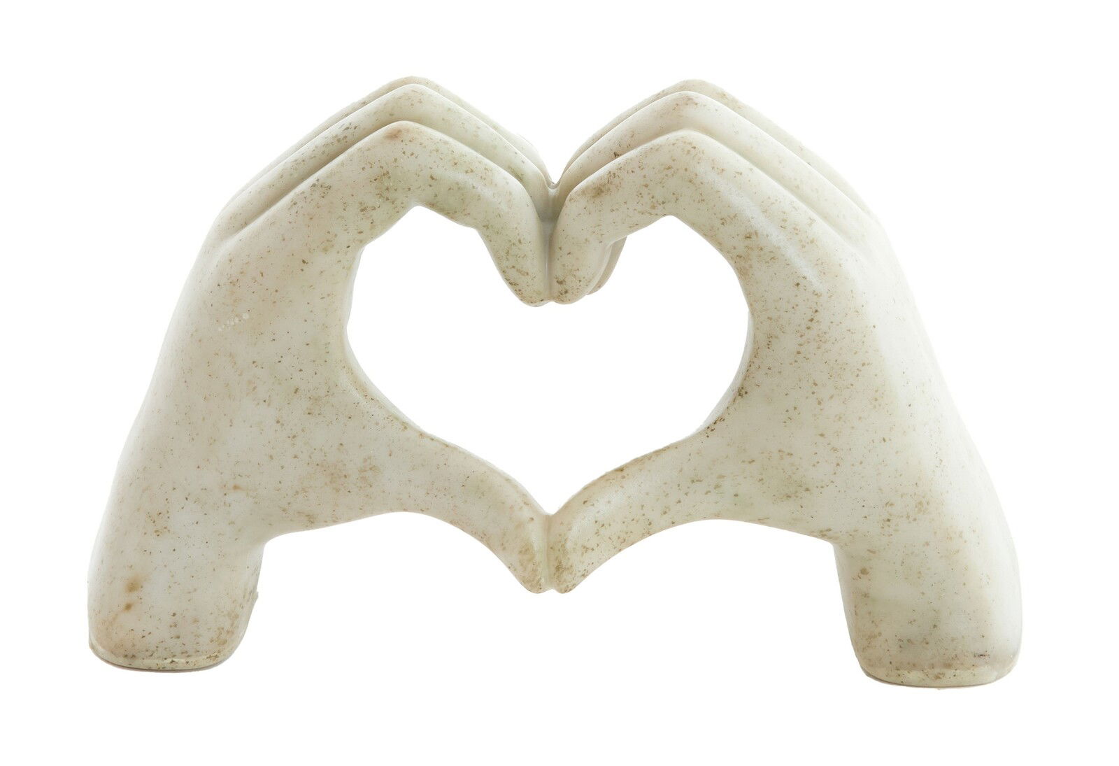 Light&Living Ornament HANDS 11,5cm Zwei Hände aus Stein formen ein Herz, Frontalansicht