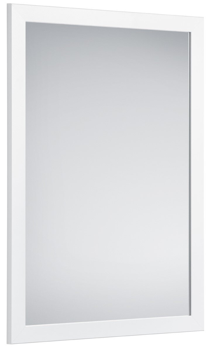 XORA Spiegel THEA Rechteckiger Spiegel mit weißem Rahmen, seitliche Perspektive