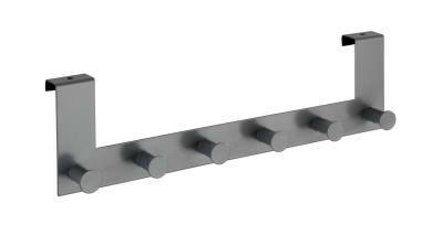 Türgarderobe Celano aus Metall mit fünf Haken, seitliche Perspektive