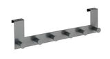 Türgarderobe Celano aus Metall mit fünf Haken, seitliche Perspektive