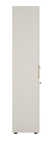 Seitenansicht eines Aktenschranks mit Schloss auf der linken Seite.