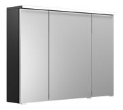 Spiegelschrank mit drei Türen, seitliche Perspektive
