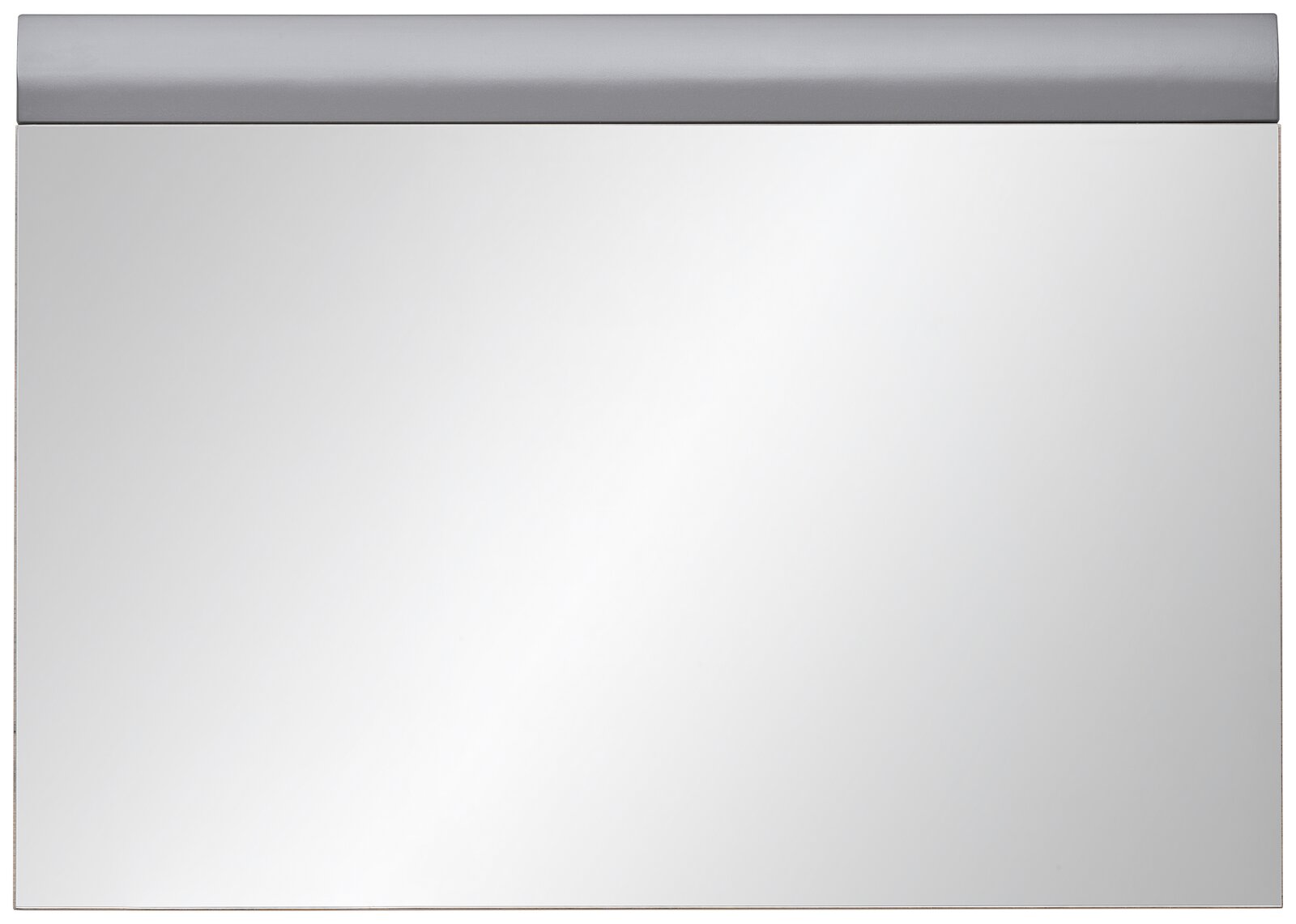 Rechteckiger Wandspiegel mit silbernem Rahmen, Frontalansicht