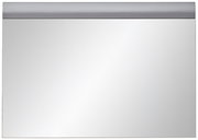 Rechteckiger Wandspiegel mit silbernem Rahmen, Frontalansicht