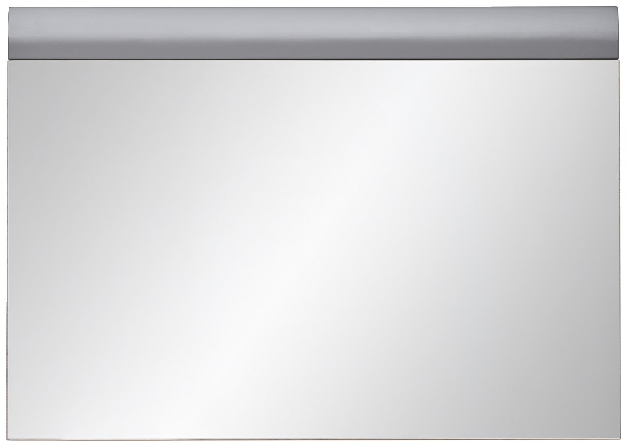Rechteckiger Wandspiegel mit silbernem Rahmen, Frontalansicht