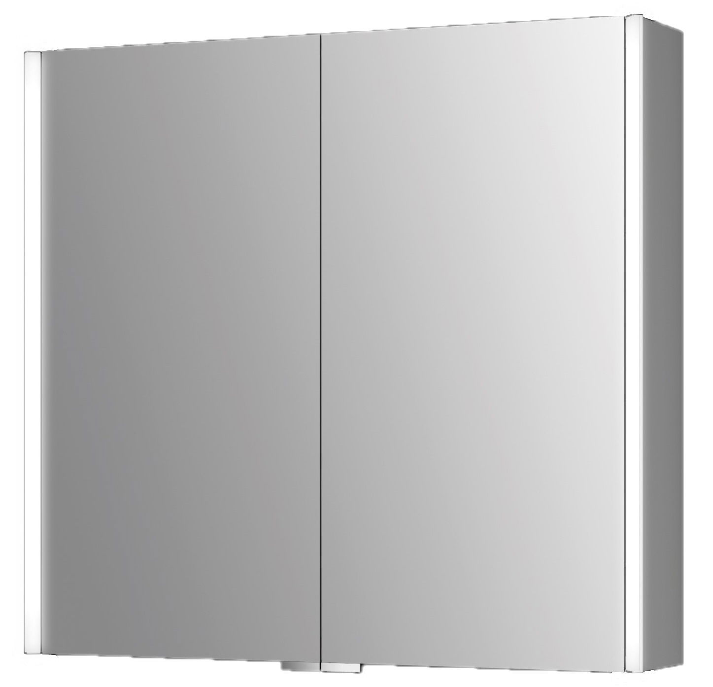 Zurbrüggen Spiegelschrank STYLEALU Moderner Spiegelschrank mit zwei Türen, seitliche Ansicht