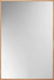 Rechteckiger Spiegel mit Holzrahmen, Frontalansicht