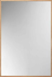 Rechteckiger Spiegel mit Holzrahmen, Frontalansicht