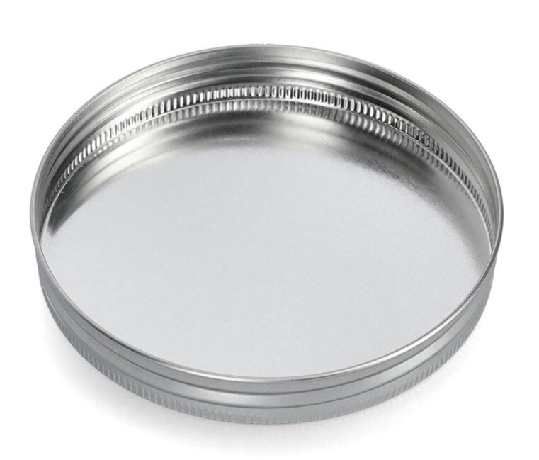 Metallischer Deckel für Vorratsglas, Ansicht von oben