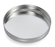 Metallischer Deckel für Vorratsglas, Ansicht von oben