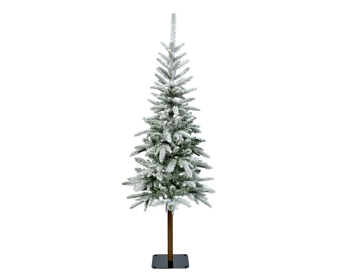 Künstlicher Weihnachtsbaum Alpbach Tanne mit Schneeoptik, frontal fotografiert