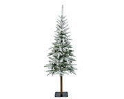 Künstlicher Weihnachtsbaum Alpbach Tanne mit Schneeoptik, frontal fotografiert