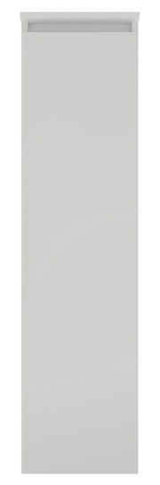 Frontansicht eines grauen Mittelschranks mit schlichtem Design