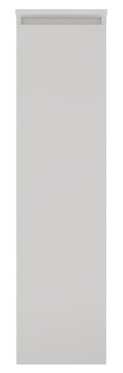 Frontansicht eines grauen Mittelschranks mit schlichtem Design