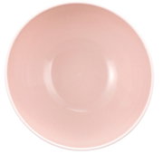 Roze café au lait-kom, diameter 13 cm, gezien van bovenaf