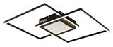 Moderne Deckenleuchte mit quadratischem Design und LED-Beleuchtung, seitliche Perspektive