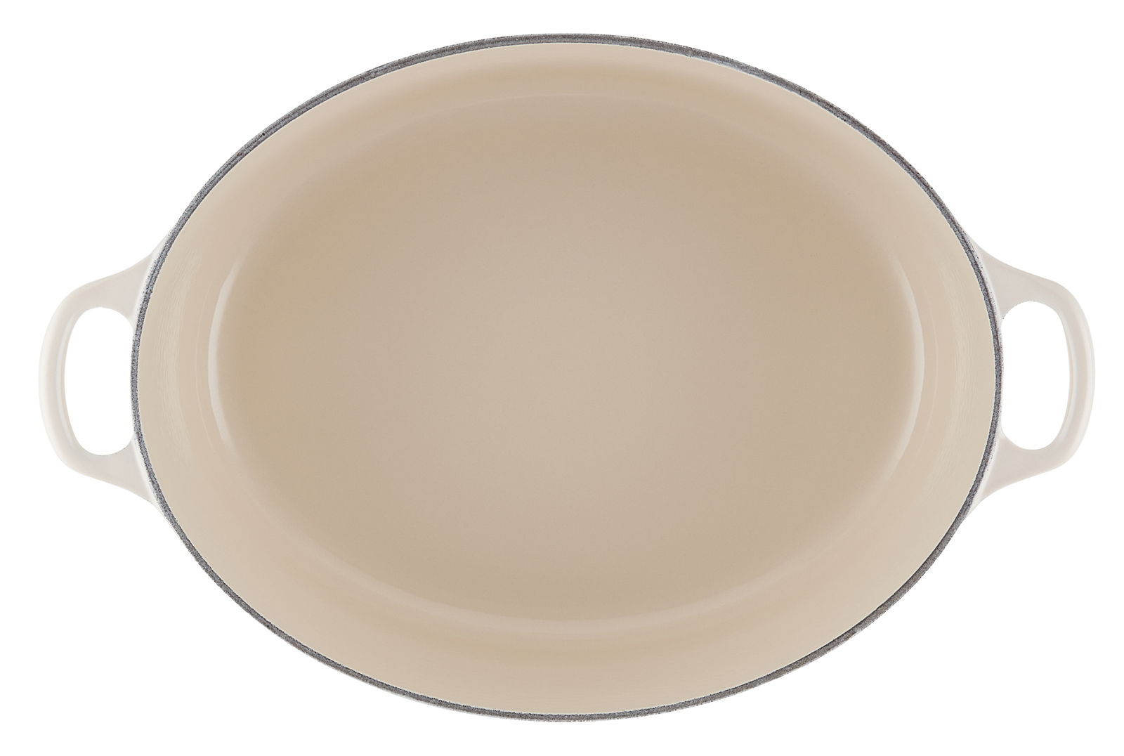 Bräter 31cm in Cremefarbe, Draufsicht