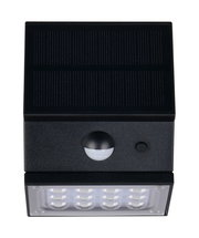LED-Solar-Außenwandleuchte mit Solarpanel und Bewegungsmelder, Vorderansicht