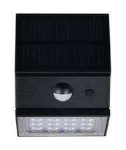 LED-Solar-Außenwandleuchte mit Solarpanel und Bewegungsmelder, Vorderansicht