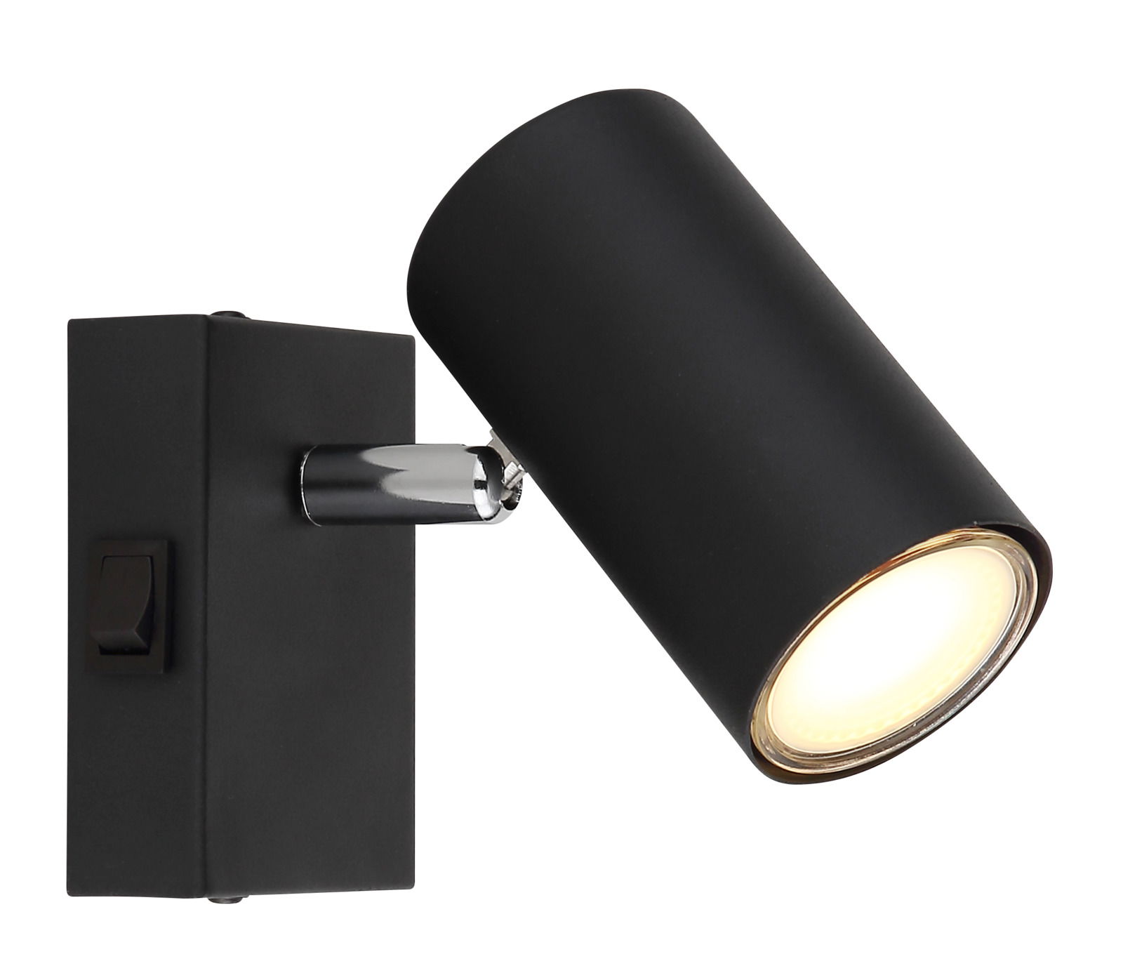 Globo Lighting Strahler ROBBY Schwarzer Strahler mit zylindrischem Lampenkopf, seitliche Perspektive