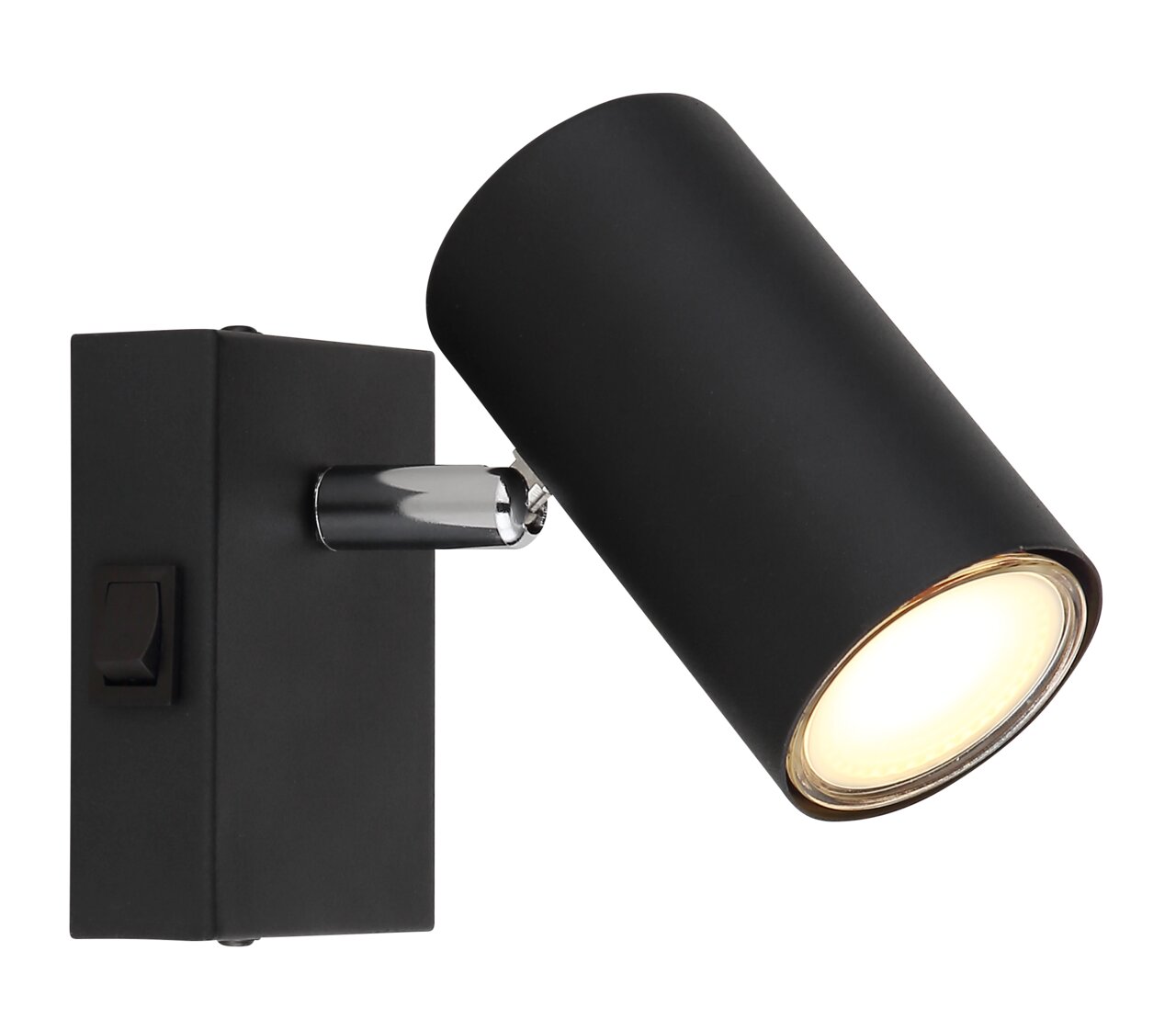 Globo Lighting Strahler ROBBY Schwarzer Strahler mit zylindrischem Lampenkopf, seitliche Perspektive