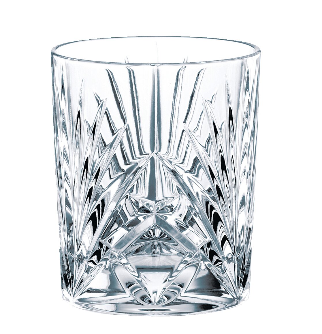 Kristallklarer Whiskybecher Palais mit elegantem Schliffmuster, Frontalansicht