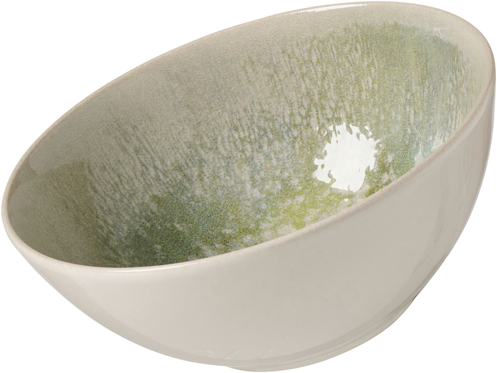 Ritzenhoff & Breker Schale CECINA jade Schale mit grünem Muster, seitliche Perspektive