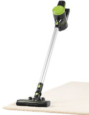 Akku-Zyklon-Staubsauger 22,2V in seitlicher Perspektive auf einem Teppich