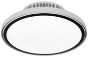 Moderne plafondventilator met ingebouwde verlichting, zijaanzicht