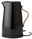 Stelton Wasserkocher EMMA Schwarzer Wasserkocher mit elegantem Holzgriff, seitliche Perspektive