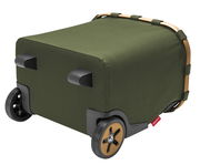 Grüner carrycruiser mit robustem Rahmen und Rädern, seitliche Perspektive