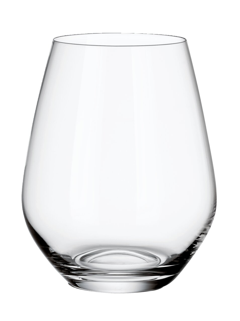 Klares Wasserglas aus der Ovid-Serie, frontal fotografiert