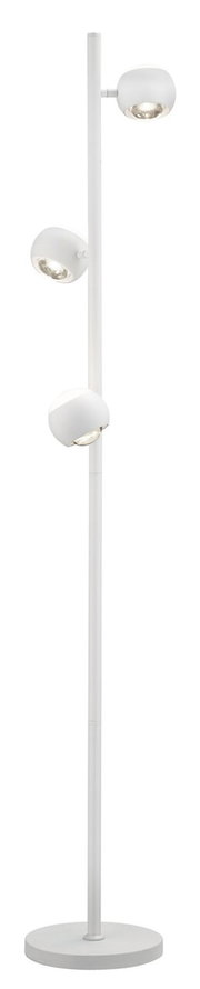 Moderne Stehleuchte CANNON mit drei verstellbaren Leuchtköpfen, seitliche Perspektive