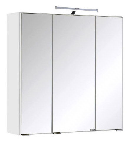 XORA Spiegelschrank BOLOGNA Moderner Spiegelschrank mit drei Türen und integrierter Beleuchtung, Frontalansicht