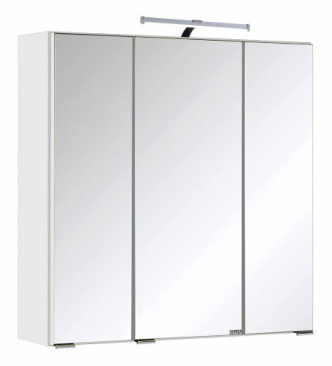 XORA Spiegelschrank BOLOGNA Moderner Spiegelschrank mit drei Türen und integrierter Beleuchtung, Frontalansicht