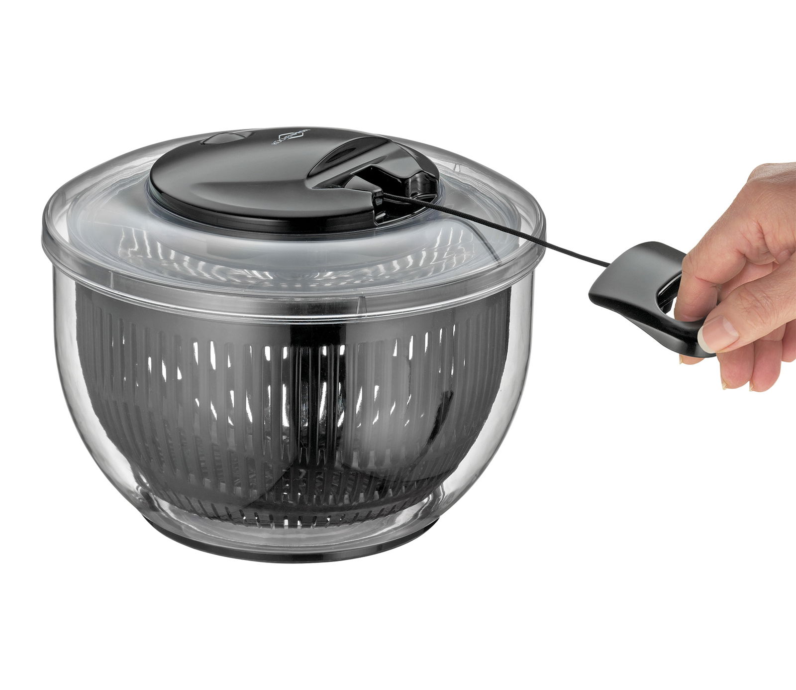 KÜCHENPROFI Salatschleuder TURBO Salatschleuder TURBO mit Zugmechanismus, seitliche Perspektive