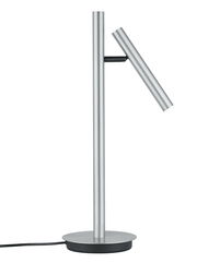 Moderne LED-Tischleuchte aus Metall in seitlicher Ansicht mit schlankem, minimalistischem Design.