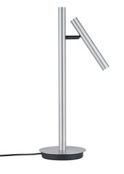Moderne LED-Tischleuchte aus Metall in seitlicher Ansicht mit schlankem, minimalistischem Design.