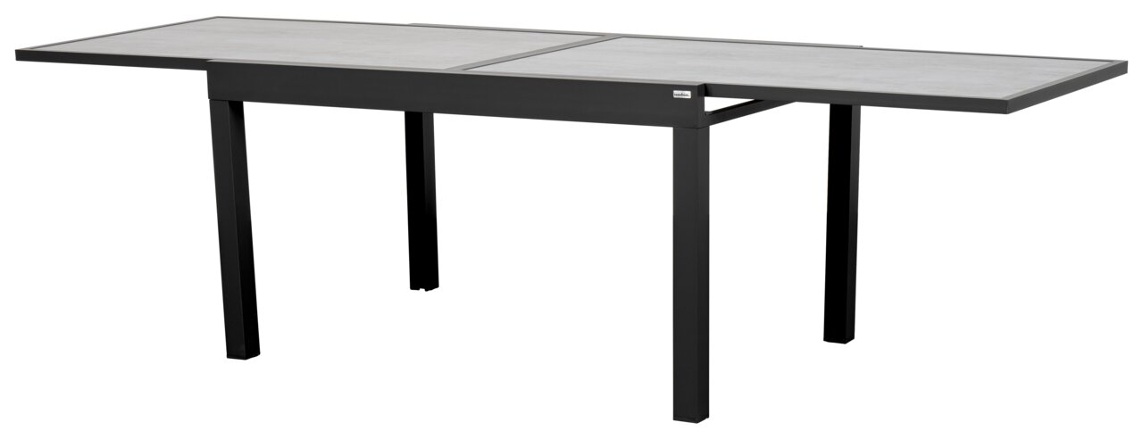 Moderne tuintafel Ambia Garden HOUSTON met rechthoekig tafelblad en stevige poten, zijaanzicht.