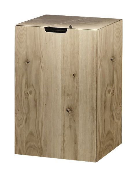 Valdera Wäschebox auf Rollen FRESH Wäschebox auf Rollen aus Holzoptik, frontal betrachtet