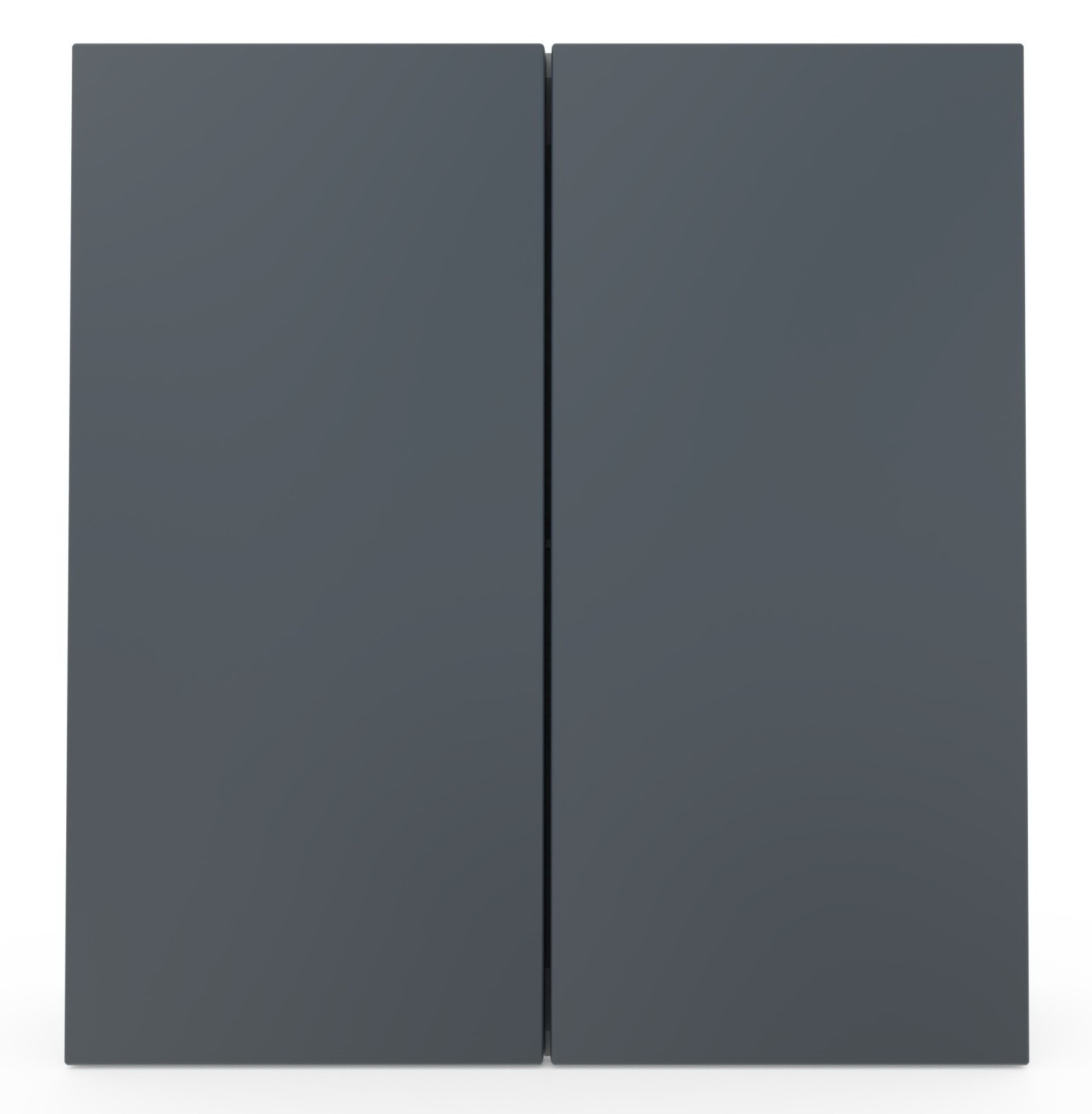 Novel Oberschrank NV.210 Moderner grauer Oberschrank mit zwei Türen, Frontalansicht