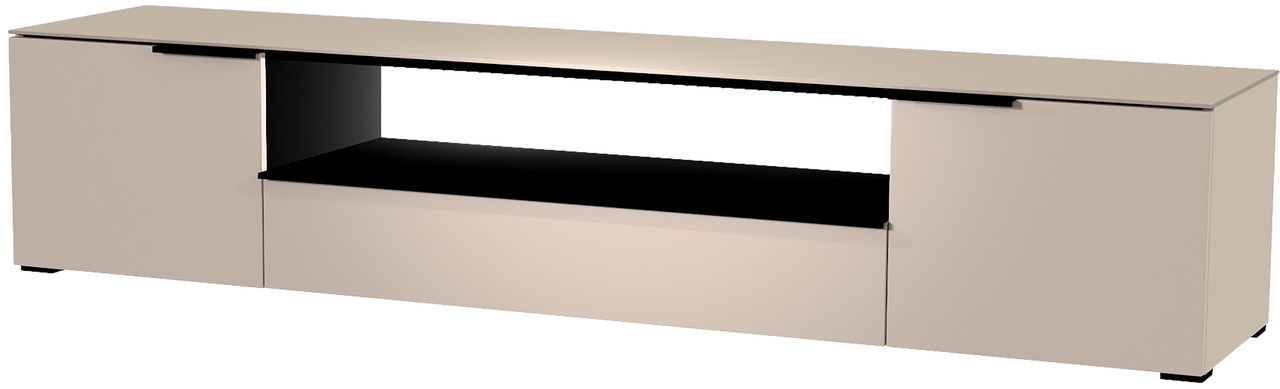 XL TV-Lowboard in moderner, minimalistischer Optik, seitliche Perspektive