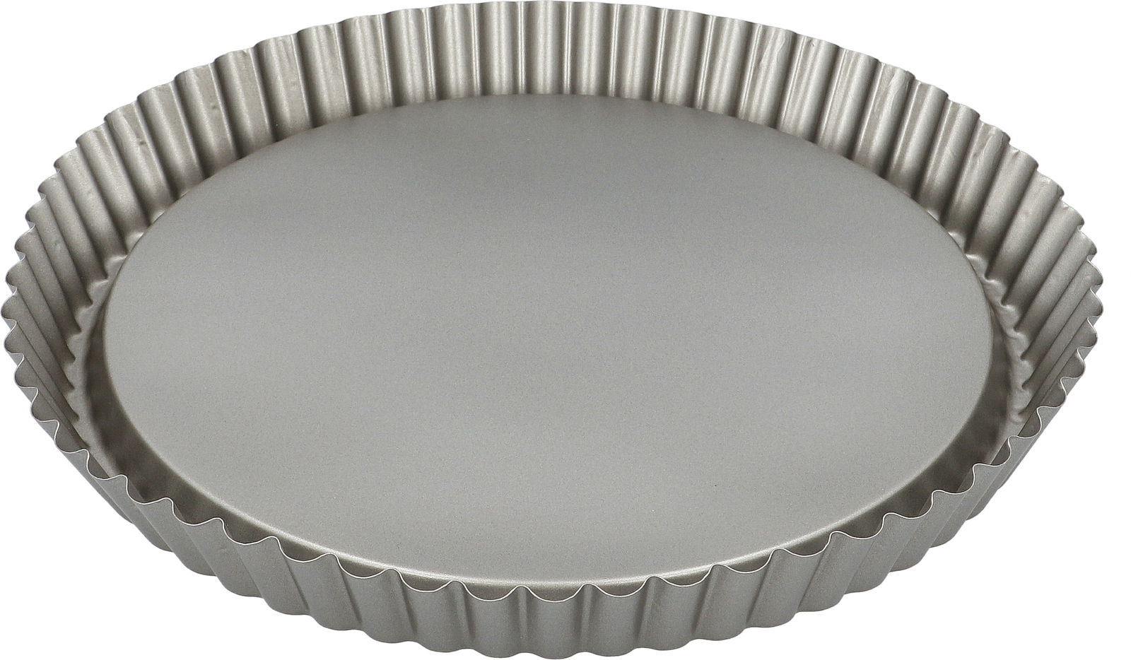 Obstbodenform aus Metall, Durchmesser 30 cm, mit gewelltem Rand, Ansicht von oben